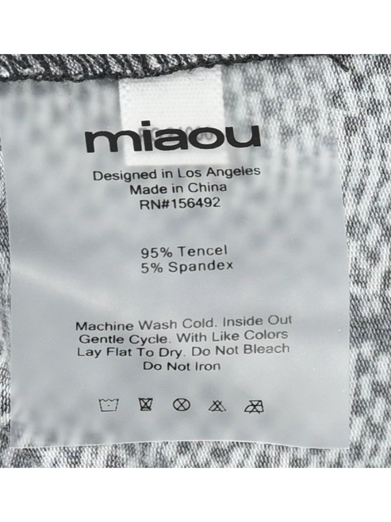 Miaou Lani Tank Top In Sciarpa Print Black & White — image 4 of 4
